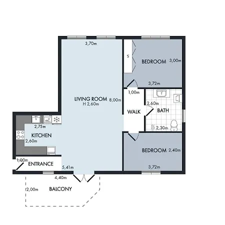 Sanders Constantin - Chic Two-bedroom With Balcony Apartment